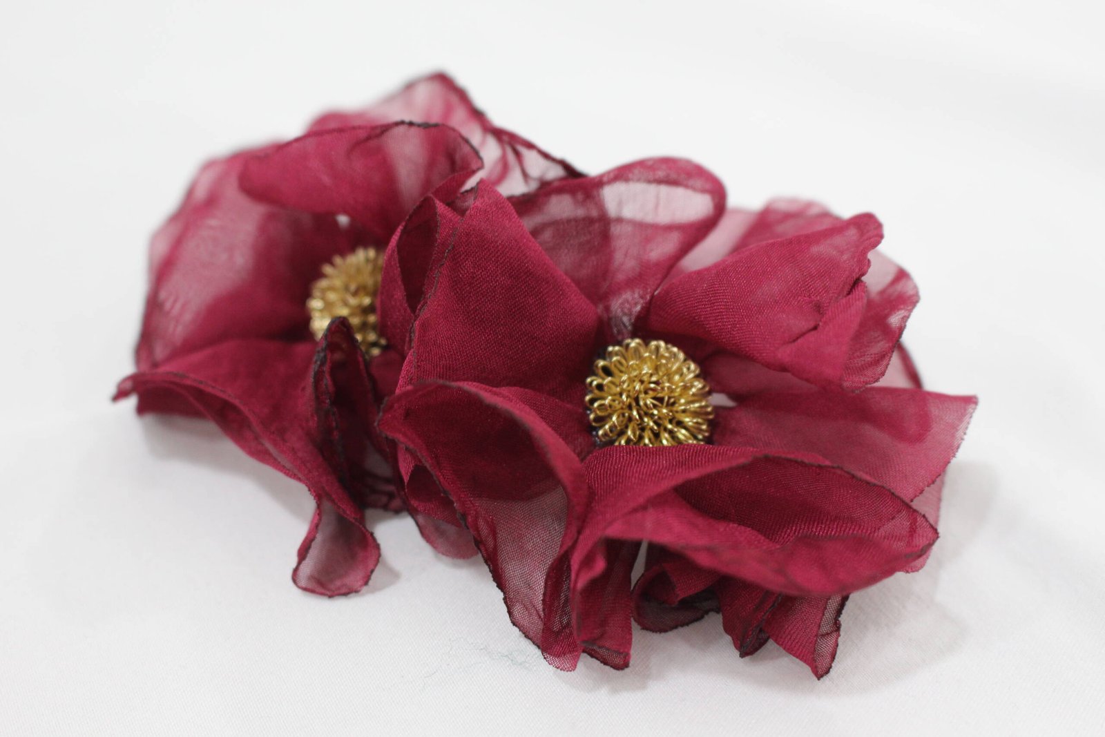 Pendientes flor de tela