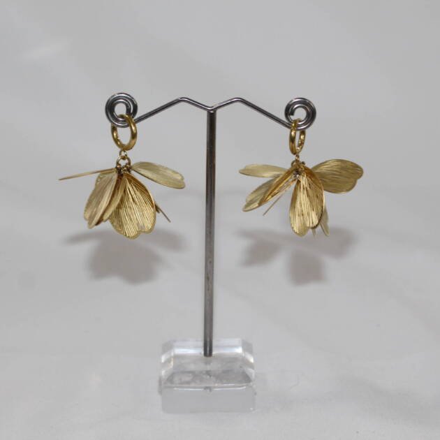 Pendiente aro y flor