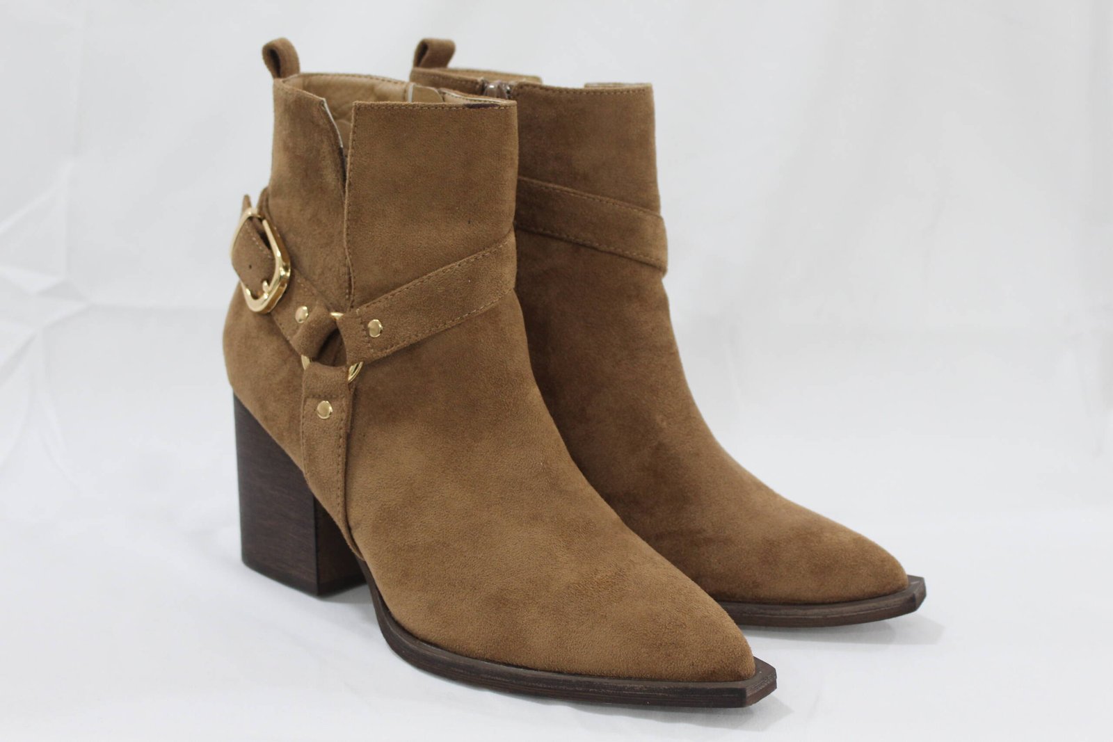 Botín antelina cowboy adorno hebilla