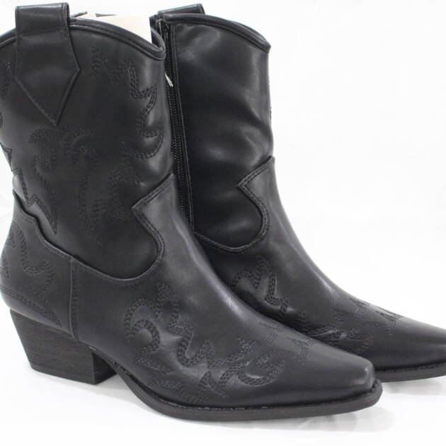 Botín cowboy bordado