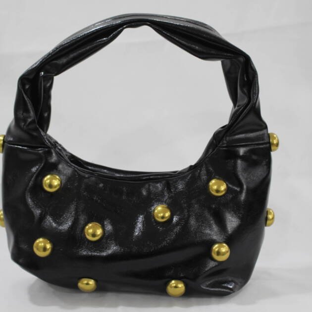 Bolsito tachas negro metalizado